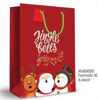 SHOPPERS FANTASIA NATALE MANICO CORDONCINO 55X15X40 XMS0020 XL