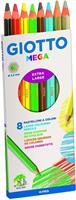 PASTELLI GIOTTO MEGA + ORO E ARG. DA 8 CF10 225400