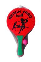 RACCHETTONI LEGNO BEACH YAAD FLUO C/PALLINA 72520