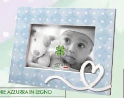 CORNICE BABY 13X18 LEGNO AZZURRO BF131