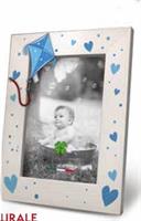 CORNICE BABY ACQUILONE LEGNO NATURALE 13X18 AZZURRO BF324