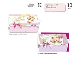 BIGLIETTI AUGURI BATTESIMO PORTAS. 11,5X17 CROMO BT.9947/48 173