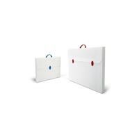 VALIGETTA POLIONDA 27X38X8 BIANCA MONTATA 2 CHIUSURE CF6 278MCB