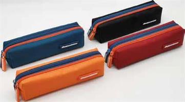 ASTUCCIO IN TESSUTO 2ZIP 19x5x4,5CM ASS EXPO 12PZ PP-33BL