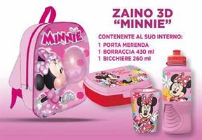 ZAINETTO 3D MINNIE CON KIT ACCESSORI PRANZO MP2067MN