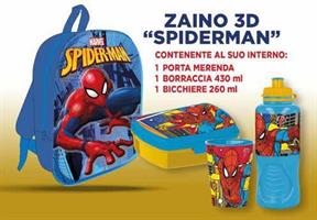 ZAINETTO 3D SPIDERMAN CON KIT ACCESSORI PRANZO VP0826SP