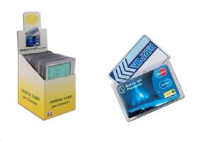 PORTA CARD 2 SCOMPARTI TRASPARENTE PVC CF100 999