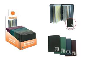 PORTA CARD 14 SCOMPARTI COLORI SCURI PVC CF24 880