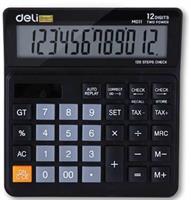 CALCOLATRICE DA TAVOLO SIAM DELI SMART 12 CIFRE NERA EM01120