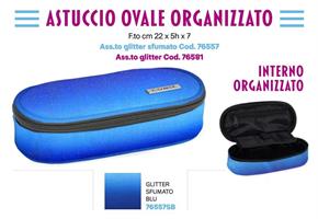 ASTUCCIO OVALE COMIX ORG. SFUM. GLITTER BLU 2026 76557SB