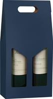 PORTABOTTIGLIA CARTONE 2 POSTI LISCIO BLU CF20 VN2S/VBL