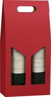 PORTABOTTIGLIA CARTONE 2 POSTI LISCIO ROSSO CF20 VN2S/VRO