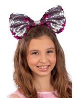 CARNEVALE ACC. CERCHIETTO FUCSIA/ARGENTO PAILLETTES C. TOYS 410