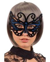 CARNEVALE ACC. MASCHERA FARFALLA BLU PLAST/VELLUTO C. TOYS 1266