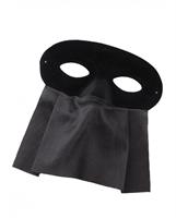 CARNEVALE ACC. MASCHERA DOMINO SCAMOSCIATO NERO C. TOYS 1241