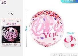 PALLONCINI BOBO LOVE YOU TRASPARENTE CF12 FA0646