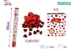 TUBO SPARACORIANDOLI CUORE METALLIZ. GA0038