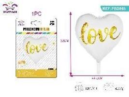 PALLONCINI MYLAR CUORE BIANCO LOVE CF12 FB0866