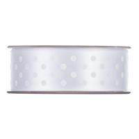 NASTRO RASO MM25X20MT POIS BIANCO PIOVACCARI 2140M 01