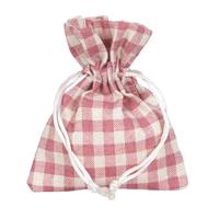 SACCHETTO TESSUTO 9X12 ROSA QUADRETTI PIOVACCARI CF10 3141P 03