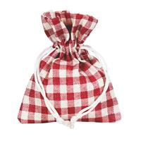 SACCHETTO TESSUTO 9X12 ROSSO QUADRETTI PIOVACCARI CF10 3141P 08