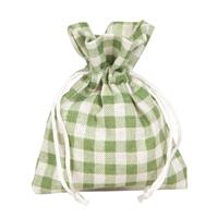 SACCHETTO TESSUTO 9X12 VERDE C QUADRETTI PIOVACCARI CF10 3141P29