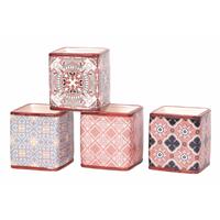 VASO QUADRATO ARABESQUE DESIGN 10,3X10,3X10,8H PIOVACCARI 3889