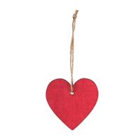DECORAZIONE CUORE 10CM IN LEGNO ROSSO CF6 PIOVACCARI N024G08
