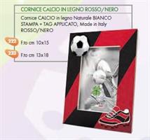 CORNICE CALCIO 10X15 LEGNO ROSSO-NERO BF158