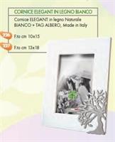 CORNICE ELEGANT 10X15 LEGNO BIANCO ALBERO DELLA VITA BF164