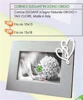 CORNICE ELEGANT 10X15 LEGNO GRIGIO CUORE BF166
