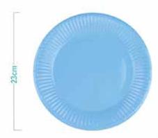 PIATTO PIANO CARTA 23CM BLU CF20 AK0005