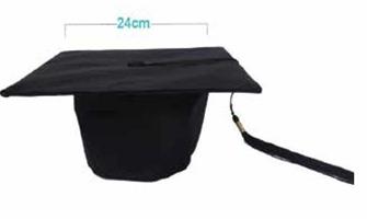 CAPPELLO LAUREA NERO 24X24 RA0068