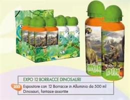 DINOSAURO BORRACCIA ALLUMINIO 500ML 12PZ CORIEX X06394 MC