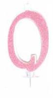 CANDELA N. 0 GLITTER ROSA CM 14 PZ12 EA0380