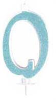 CANDELA N. 0 GLITTER BLU CM 14 PZ12 EA0390