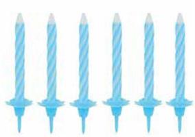 CANDELA SPIRALE BLU CM 8 24PZ ED0090