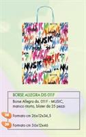 SHOPPERS ALLEGRA FANT. MUSIC 26x12x34,5 25pz SDX26-011F