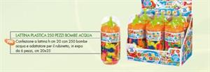 LATTINA IN PLASTICA 250 BOMBE ACQUA EXPO DA 6PZ 10908