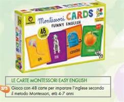 MONTESSORI LE CARTE -EASY ENGLISH 22501