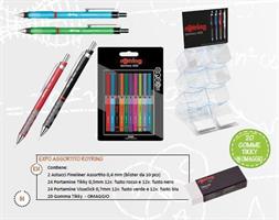 EXPO ASS PORTAMINE ROTRING + FINELINER + GOMME OMAG 2194975