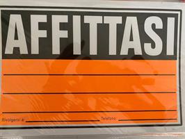 CARTELLO PLASTIFICATO 30X40 AFFITTASI CF12 03809