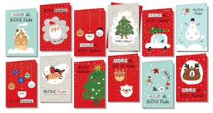 BIGLIETTI NATALE MINICARDS 7X10,5 EXPO 120PZ CROMO NT.10174 149