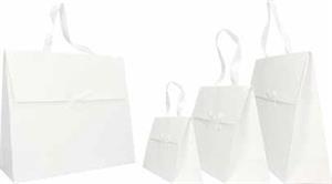 GIFT BAGS CARTA GROF FIOCCO RASO BIANCO 36x13x31 CF10 078514
