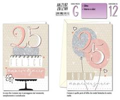 BIGLIETTI ANNIVERSARIO 25 ANNI AN.7187
