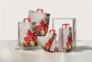 SHOPPERS FANTASIA NATALE MANICO PIATTO 45x15X49 CF50 MERRY XMAS