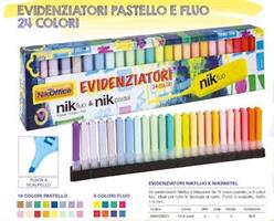 EVIDENZIATORE NIK FLUO PASTEL 24PZ 36NIK036-24