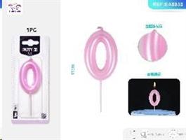 CANDELA N.0 ROSA 6 CM EA0333