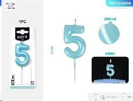 CANDELA N.5 BLU 6 CM EA0348