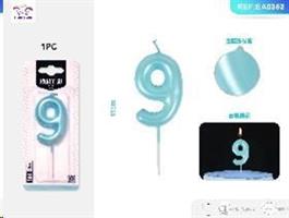 CANDELA N.9 BLU 6 CM EA0352